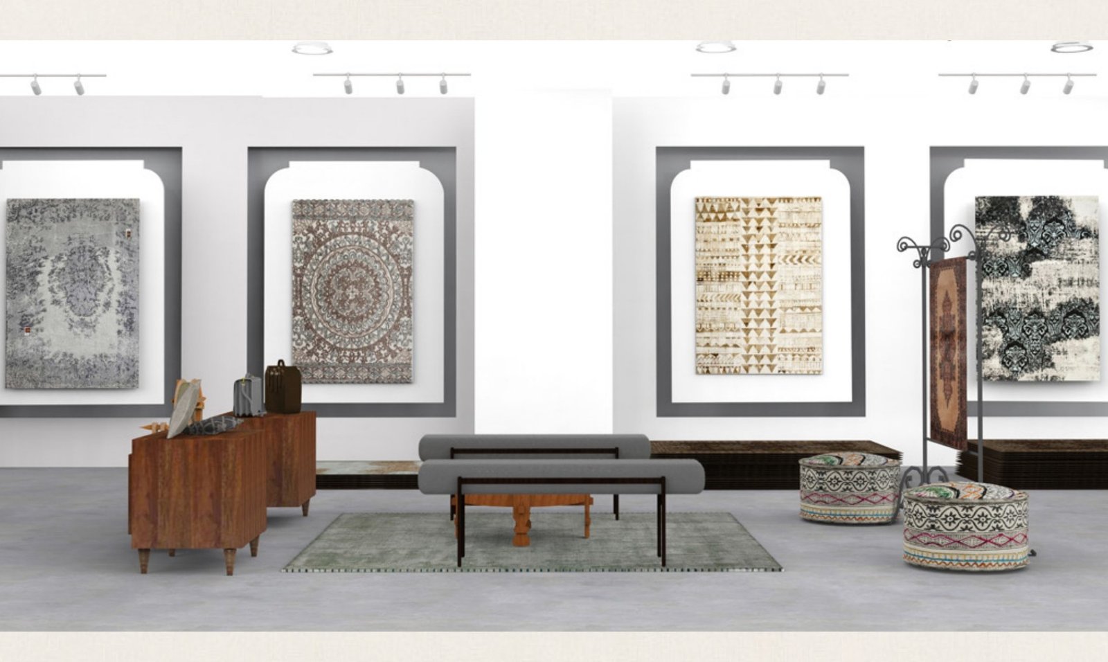Riyasat rug and handicraft retail interior