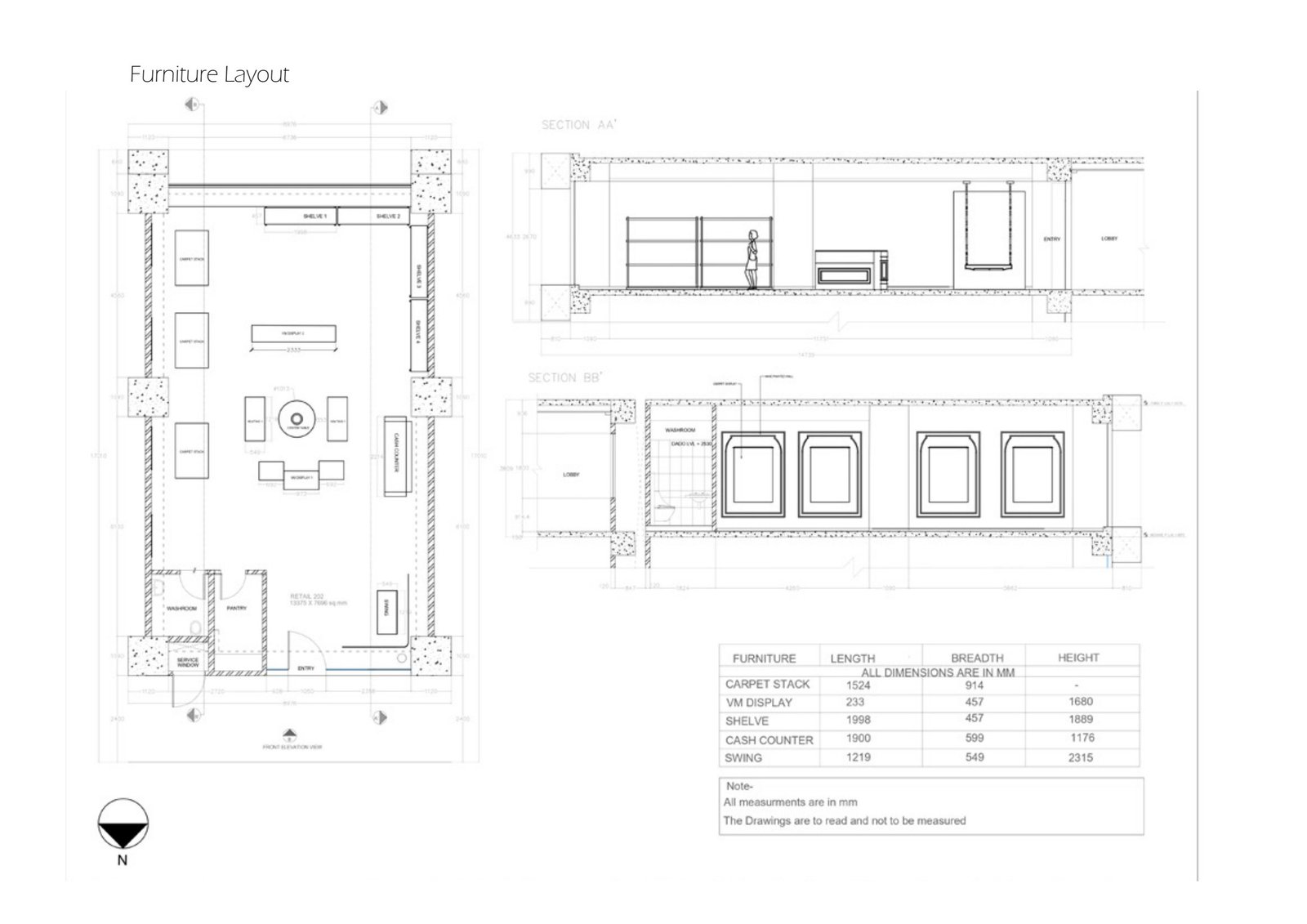 Furniture layout plan